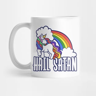 Hail Satan Rainbow Unicorn Mug